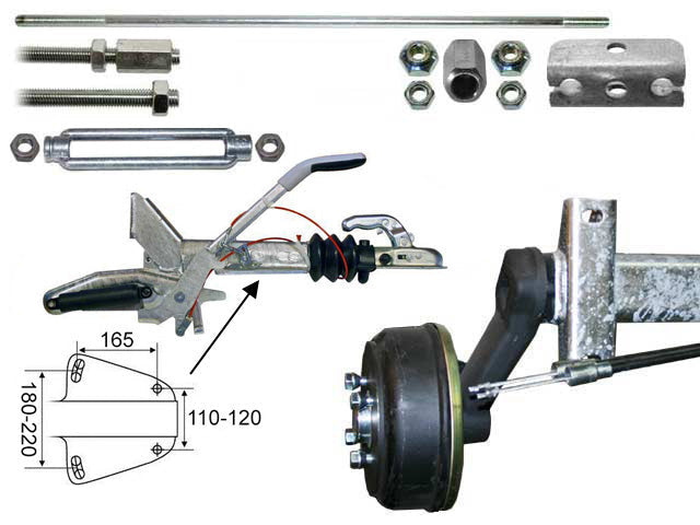 Axle kit Knott 1050 Kg 1200/1650 4x100
