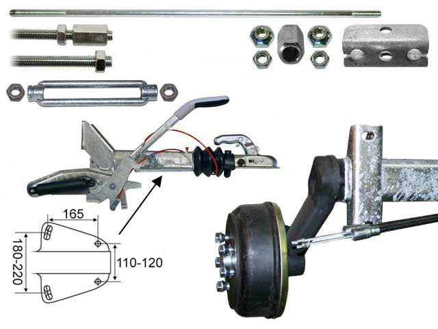 Axle kit Knott 1500 Kg 1900/2350 5x112