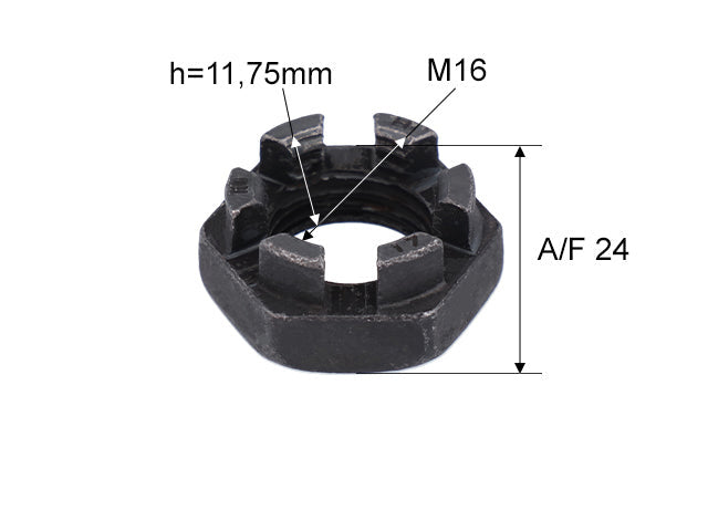 Castle nut M16x1.5
