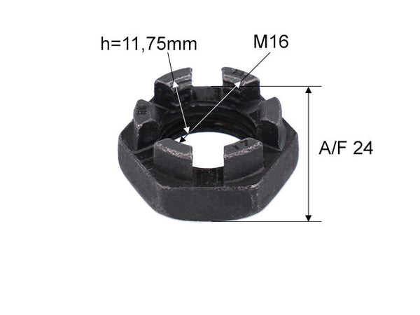 Castle nut M16x1.5