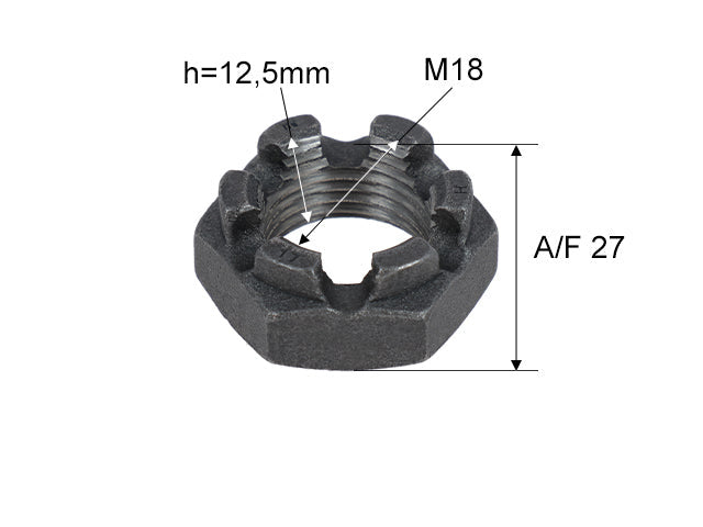 Castle nut M18x1.5