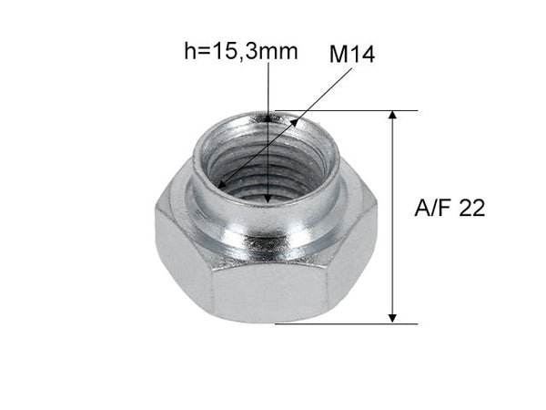 Castle nut M14x1.5 GSM