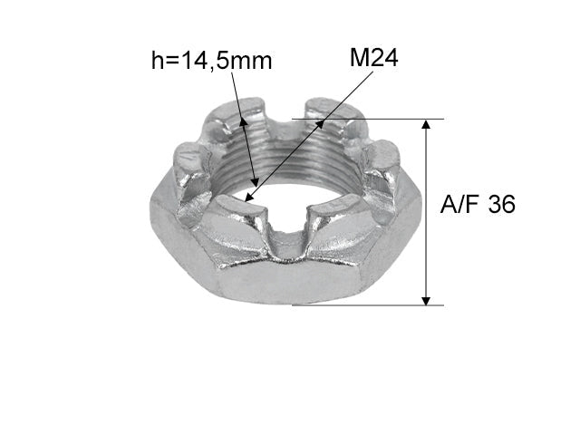 Castle nut M24x1.5