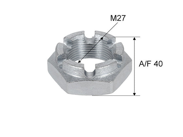 Castle nut M27x1.5