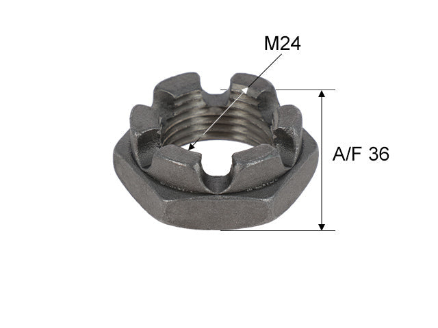Castle nut M24x2