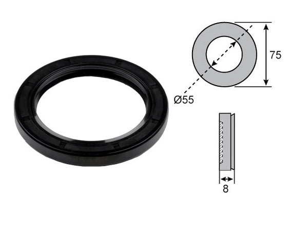 Wheel bearing seal 55x75x8 ALKO