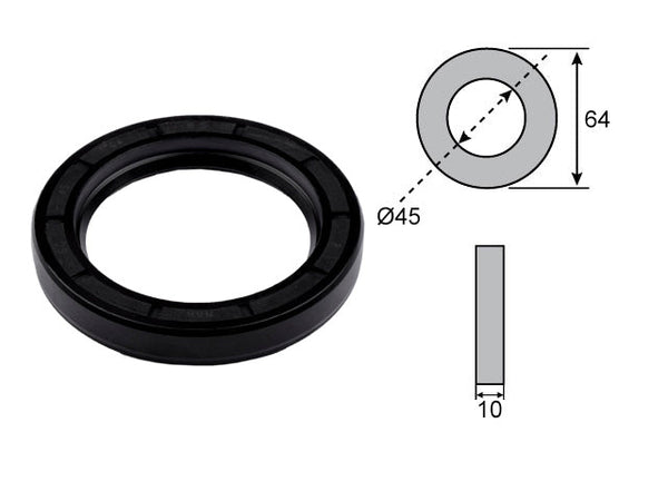 Wheel bearing seal 45x64x10 Knott