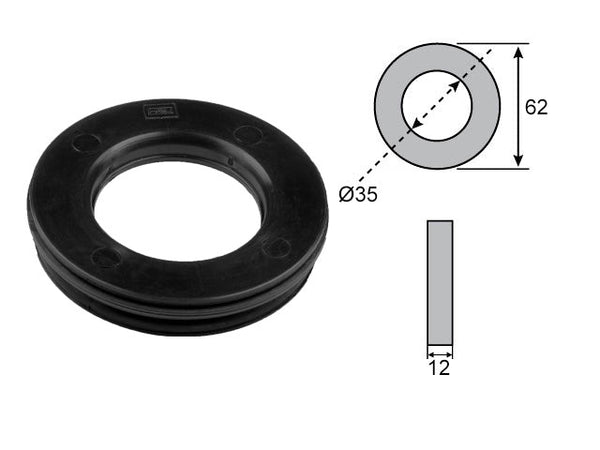 Wheel bearing seal 35x62x12(7) Hahn/Peitz