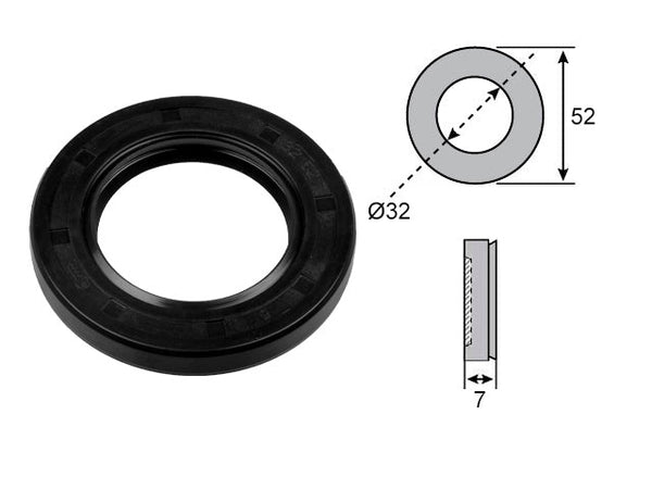 Wheel bearing seal 32x52x7