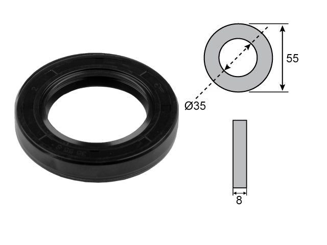 Wheel bearing seal 35x55x8