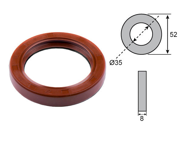 Wheel bearing seal 38x52x8 Avonride 160
