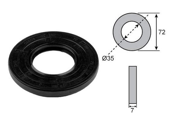 Wheel bearing seal 35x72x7 Knott
