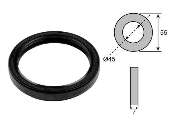Wheel bearing seal 45x56x7