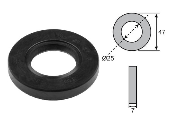 Wheel bearing seal 25x47x7