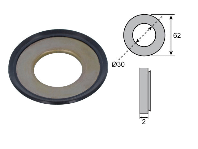 Wheel bearing seal 30x62x2 FAD