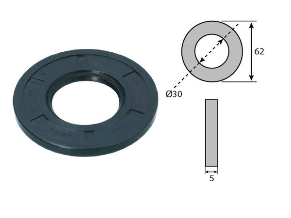 Wheel bearing seal 30x62x5
