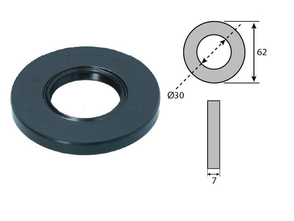 Wheel bearing seal 30x62x7