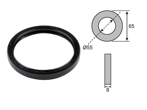 Wheel bearing seal 55x65x8