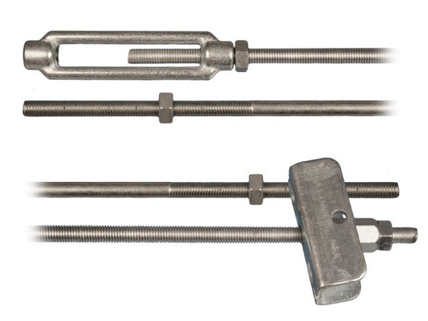 Trailer brake rod with Equalizing yoke M10, 2m (2x1 m)