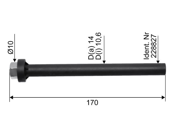 Trailer brake rod holder rear