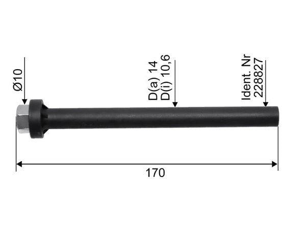 Trailer brake rod holder rear