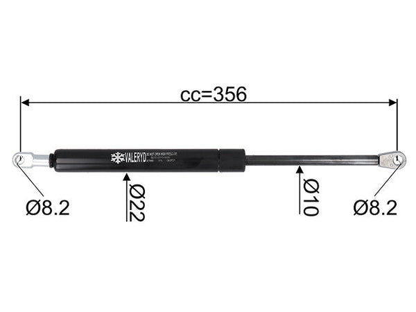 Gas spring for handbrake lever fits AL-KO 251S, 1100N
