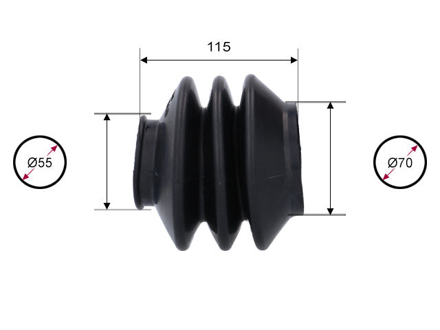 Rubber bellows ALKO 2.8VB/1 351S/VB