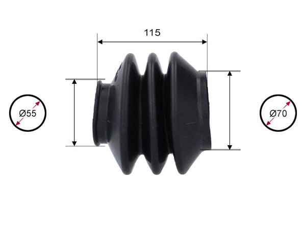 Rubber bellows ALKO 2.8VB/1 351S/VB