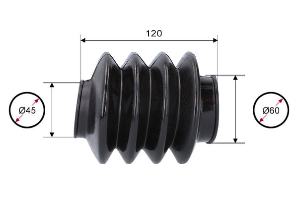 Rubber bellows BPW ZAF 1.0-1