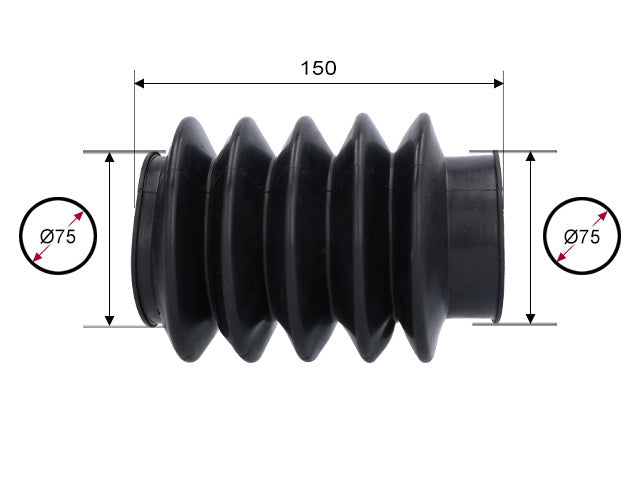 Rubber bellows Knott KF/KRV/KFG 27/30/35