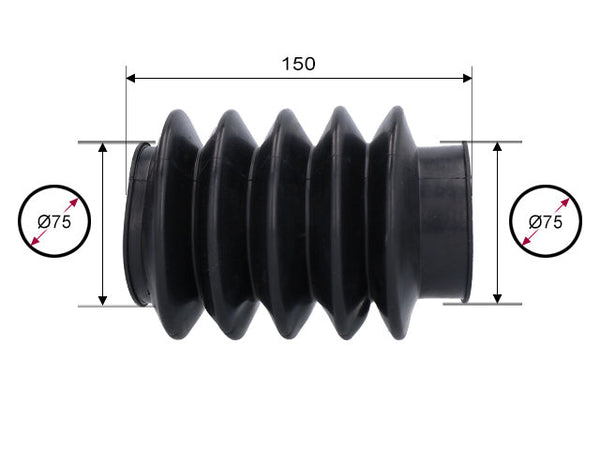 Rubber bellows Knott KF/KRV/KFG 27/30/35