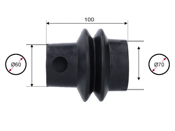 Rubber bellows Peitz PAV/SR 0.7-2.7