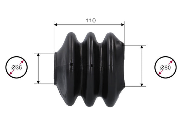 Rubber bellows Westfalia WAE 1202