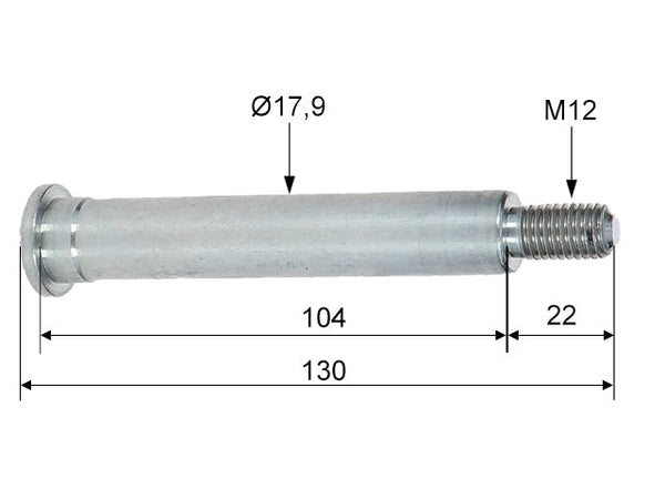 Bearing bolt M12 for handbrake lever Knott