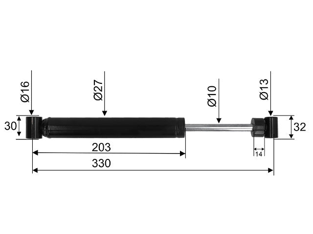 Overrun damper ALKO 251G C/251VB CC dimension 325 mm