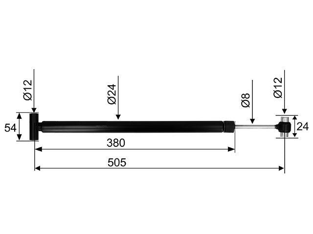 Overrun damper ALKO 131R/161S B/C from 1993 CC dimension 505 mm