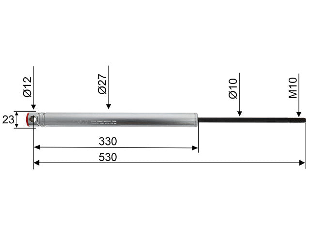 Overrun damper Knott KF/KR/KRV 7.5 CC dimension 530 mm