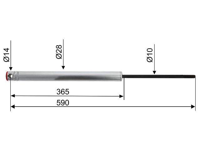 Overrun damper Knott KR/KRV/KFG/KFGL35 CC dimension 590 mm
