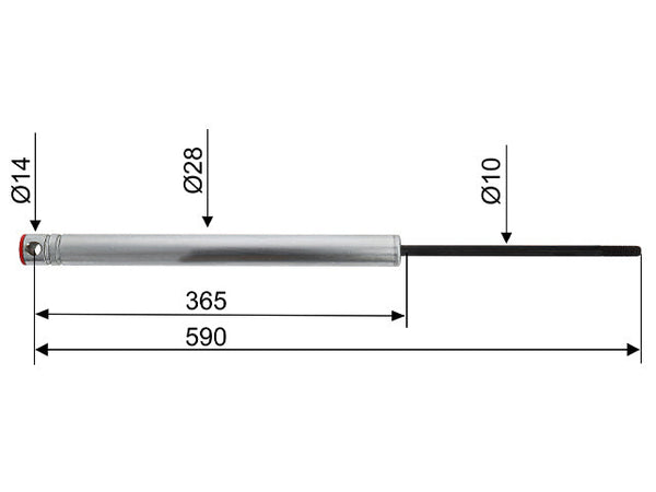 Overrun damper Knott KR/KRV/KFG/KFGL35 CC dimension 590 mm