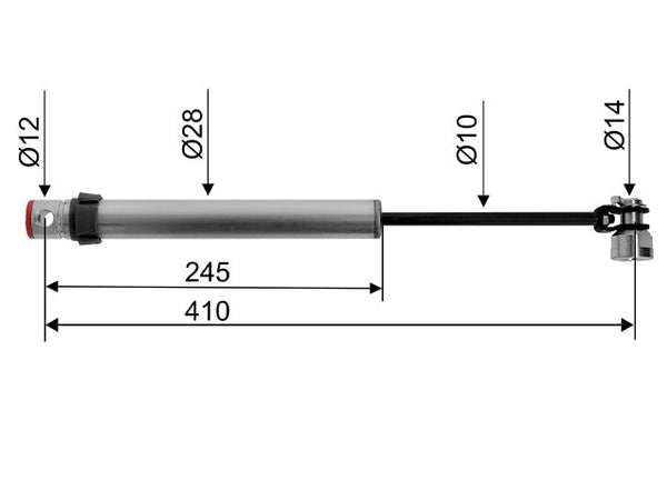 Overrun damper Knott KFL 12-14 CC dimension 410 mm