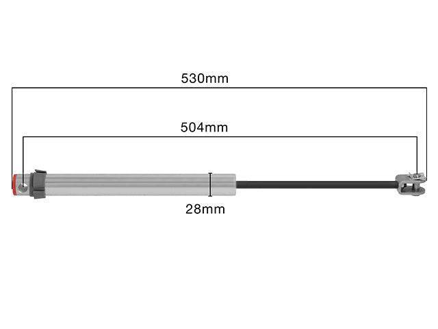 Overrun damper Knott KFL20-A CC dimension 504 mm