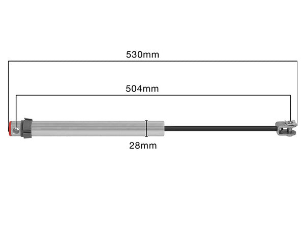 Overrun damper Knott KFL20-A CC dimension 504 mm