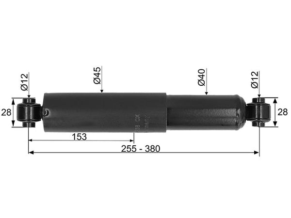 Overrun damper Grümer AKP/APR 2720 CC dimension 255/380 mm