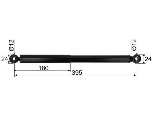 Overrun damper Westfalia WAE 2000 CC dimension 395 mm