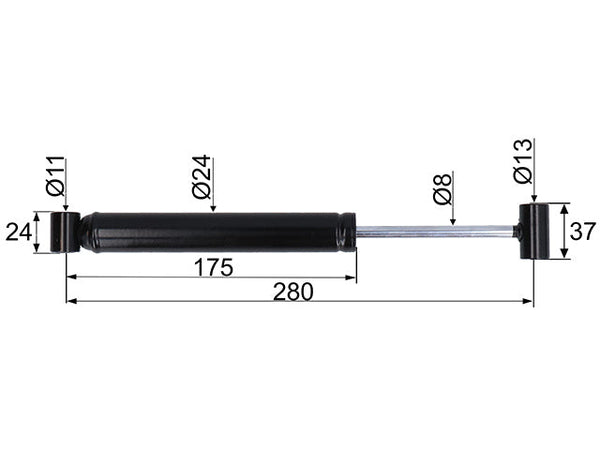 Overrun damper Westfalia WAE 1202 later version CC dimension 280 mm