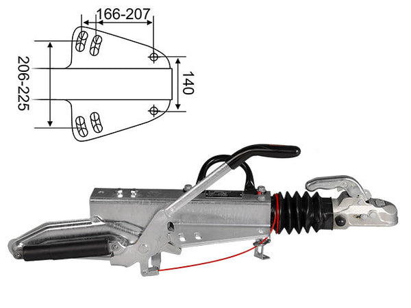 Overrun brake Knott KFGL35-A 3500 kg GF
