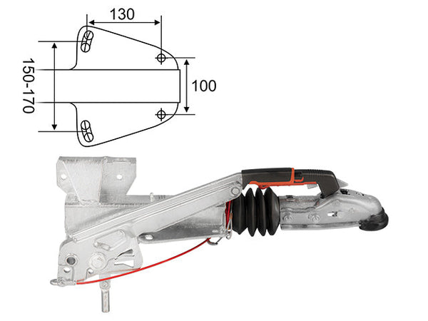 Overrun brake ALKO 90S/3 1000 kg