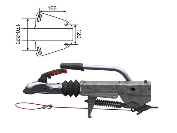 Overrun brake ALKO 161S 1600 kg