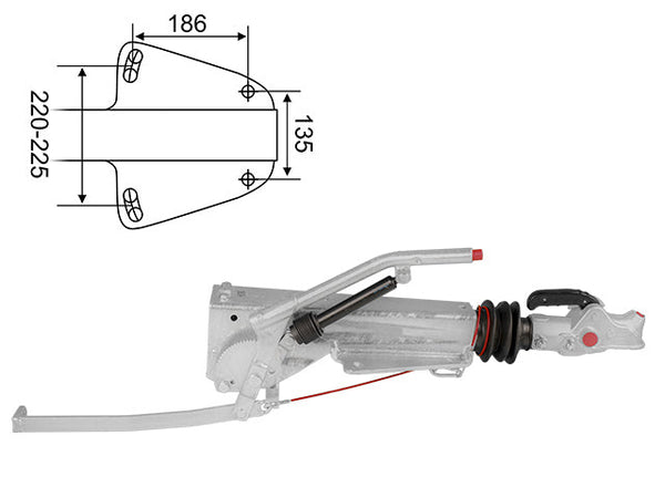 Overrun brake ALKO 2.8VB1-C 3500 kg 2361