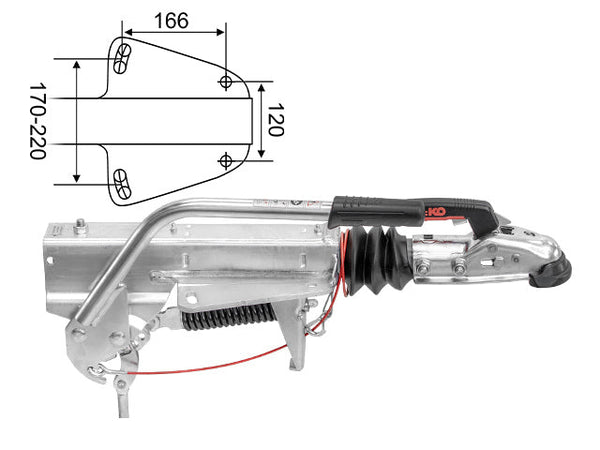 Overrun brake ALKO 251S 2700 kg